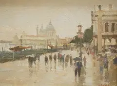 A Grey Day in Venice by Matthew Alexander, oil on board, sold May 2026