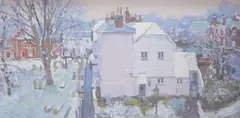 Late Snow Guildford by Nicholas Verrall, oil on board, sold May 2026
