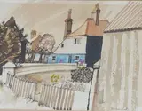 Other End of a Cottage, Lydd by Graham Clarke, ink and watercolour, sold May 2026
