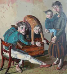 The Meaningless Ritual by Nicholas Jolly, oil on canvas, sold May 2026