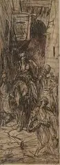 Benares by Marius Bauer, pencil, sold May 2026