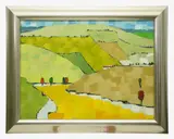 Untitled by Laura Wright, acrylic on canvas, sold Mar 2026