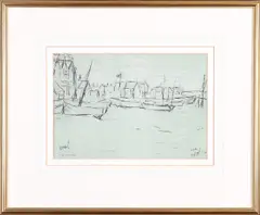 Untitled by L. S. Lowry, lithograph, sold Mar 2026
