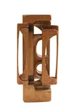 An abstract wood sculpture by Brian Willsher, pencil, sold Mar 2026