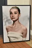 Audrey hepburn by Nick Holdsworth, mixed media on paper, sold May 2026