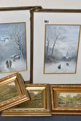 In winters grip by James Walter Gozzard, watercolour, sold May 2026