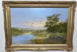 Sheep grazing by Noel Ripley, oil on board, offered May 2026