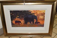 Backlit gold by Rolf Harris, print, sold May 2026
