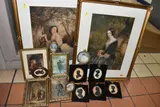 PORTRAIT MINIATURES AND SILHOUETTES, Baxter prints include 'Lovers Letter by George Baxter Prints, watercolor, sold Apr 2026