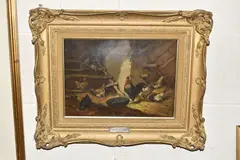 Untitled by Charles Jacque, 1871, oil on canvas, offered Apr 2026