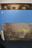 comprising two John Horsewell coastal landscapes, one is by Smoke And Water Damaged Paintings, 2001, oil on canvas, sold Apr 2026