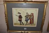 Enter musicians by James Dromgole Linton, watercolour on paper, sold Apr 2026