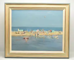 The sandbar, sandsend by David Jan Curtis, oil on canvas, sold Apr 2026