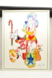 Scrooge mcduck by Richard Zarzi, mixed media on canvas, sold Apr 2026