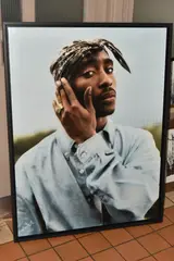 Tupac by Nick Holdsworth, mixed media on paper, sold Apr 2026