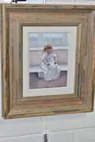 The bead necklace by Mary E. Carter, 1998, oil on board, sold Apr 2026