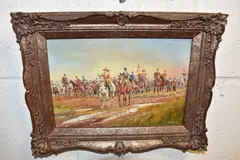 Untitled by Richard Simm, oil on board, sold Mar 2026