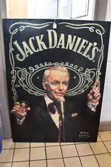 Sinatra and jack daniels by Pietro Psaier, mixed media, sold Mar 2026