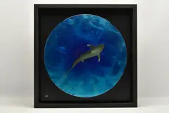 The great blue by Nick O'Neill, mixed media, sold Mar 2026