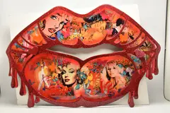 Happiness lips by Uri Dushy, sculpture, sold Mar 2026
