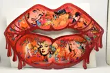 Happiness lips by Uri Dushy, sculpture, sold Mar 2026