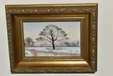 Autumn near framlington, suffolk by James  Allen, oil on board, sold Mar 2026