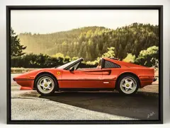 Ferrari by Nick Holdsworth, mixed media on paper, sold Feb 2026