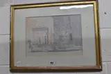 Dragon fountain, copenhagen by Andrew Healey Hislop, watercolour on paper, offered Feb 2026
