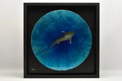The great blue by Nick O'Neill, mixed media, sold Feb 2026
