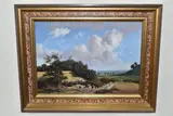 Harpole bridleway, northamptonshire by Daniel van der Putten, 1983, oil on board, sold Feb 2026