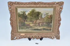 Rural settlement by Joseph Thors, oil on board, sold Feb 2026