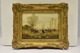 On the hunt by Rudolf Stone, oil on board, sold Feb 2026