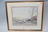 A frosty morning by John Maclaren, watercolour on paper, offered Feb 2026