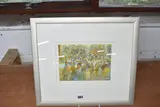 Evening rush hour by Sylvia Allen, oil on board, sold Feb 2026
