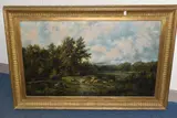 Pastoral landscape by H.W. Reed, oil, sold Feb 2026
