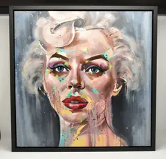 Marilyn study #2 by Rich Parker, 2023, oil on canvas, sold Jan 2026