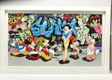 Disney street by Dylan Izaak, mixed media, sold Jan 2026