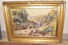 A derbyshire landscape by Frank Gresley, 1889, watercolour on paper, sold Jan 2026