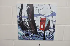 Snowy post box by Timmy Mallett, print, sold Jan 2026