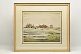 Landscape with farm buidings by L. S. Lowry, print, sold Jan 2026