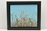 Spring garden sparkle by Jenny Bardell, mixed media on canvas, sold Jan 2026