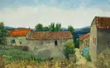 Untitled by Christopher Hall, Oil on board, offered Jun 2026