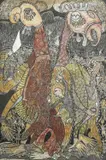 Untitled by Twins Seven-Seven, 1982, mixed media on canvas, sold Mar 2026