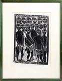 Untitled by John Muafangejo, 1983, linocut, sold Mar 2026