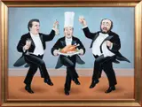 Untitled by Fred Aris, Oil on board, signed, offered Mar 2026