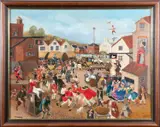 Untitled by Margaret Loxton, Oil on board, singed MM Loxton, sold Mar 2026