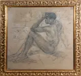 Untitled by Oliver Messel, Charcoal and chalk, signed Messel, lower right, sold Mar 2026
