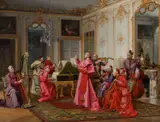 Untitled by François Brunery, Oil on panel, sold Mar 2026