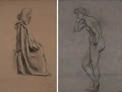 Untitled by Harry Mileham, charcoal, offered Mar 2026