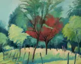 In the Woods Signed MENINSKY by Bernard Meninsky, Oil on canvas, sold Dec 2025
